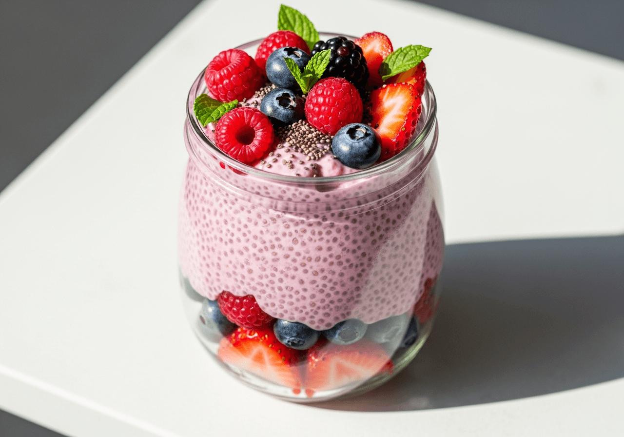 Creamy Berry Chia Pudding