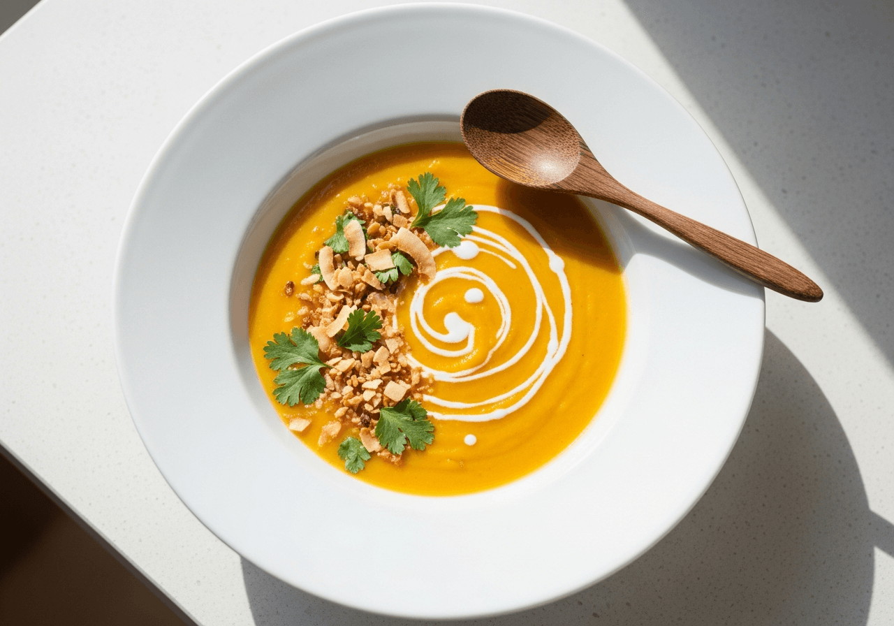 Golden Coconut Sweet Potato Soup